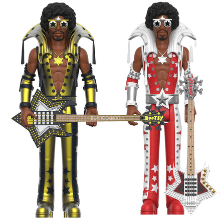 Bootsy Collins Collectibles Super7 Reaction Figure Set - Red & White and Black & Gold