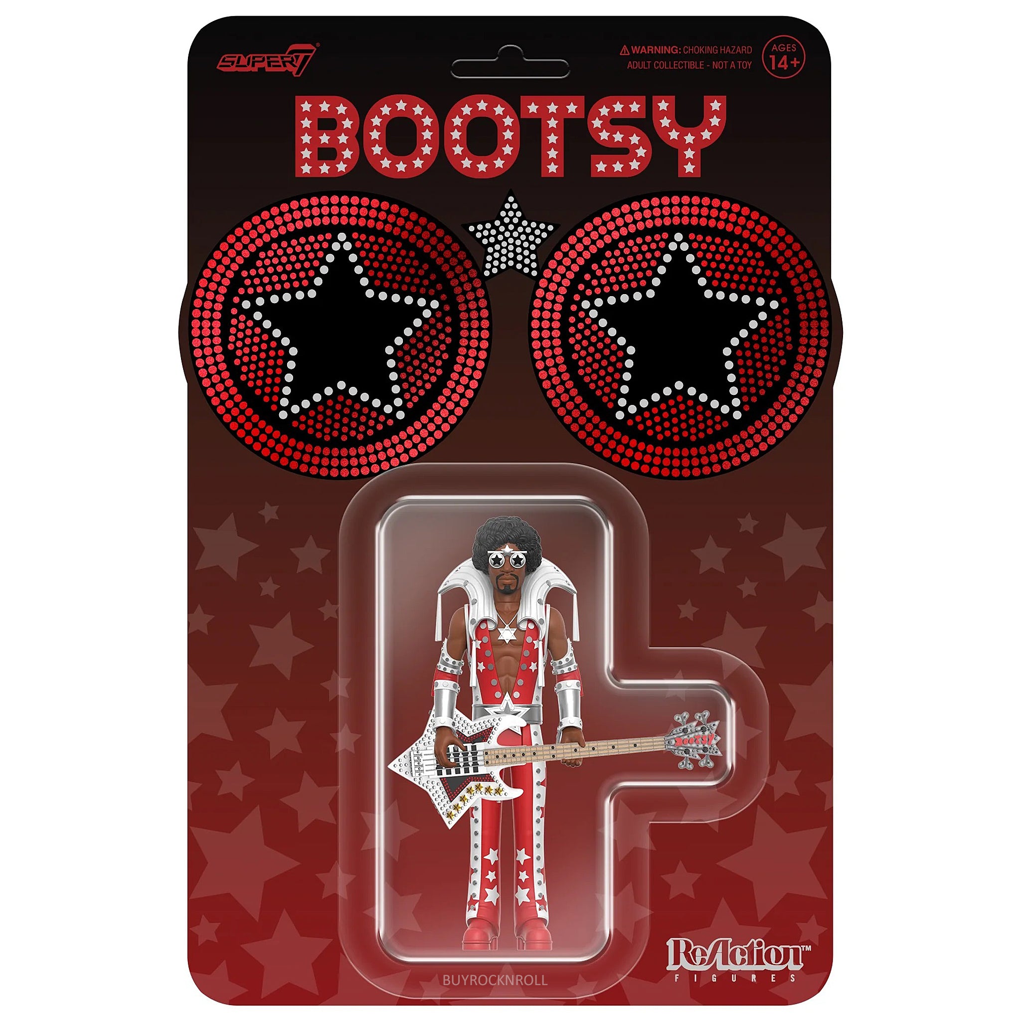 Bootsy Collins Collectibles Super7 Reaction Figure Set - Red & White and Black & Gold