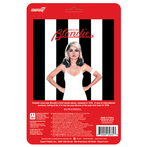 Blondie 2023 Collectible Super7 Punk-Rocker Debbie Harry Parallel Lines Reaction Figure