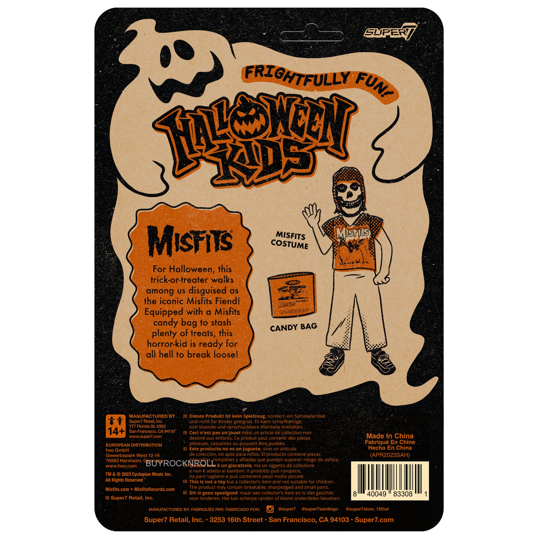 Misfits Collectible 2023 Super7 Misfits Boy Halloween Kids ReAction Figure NM