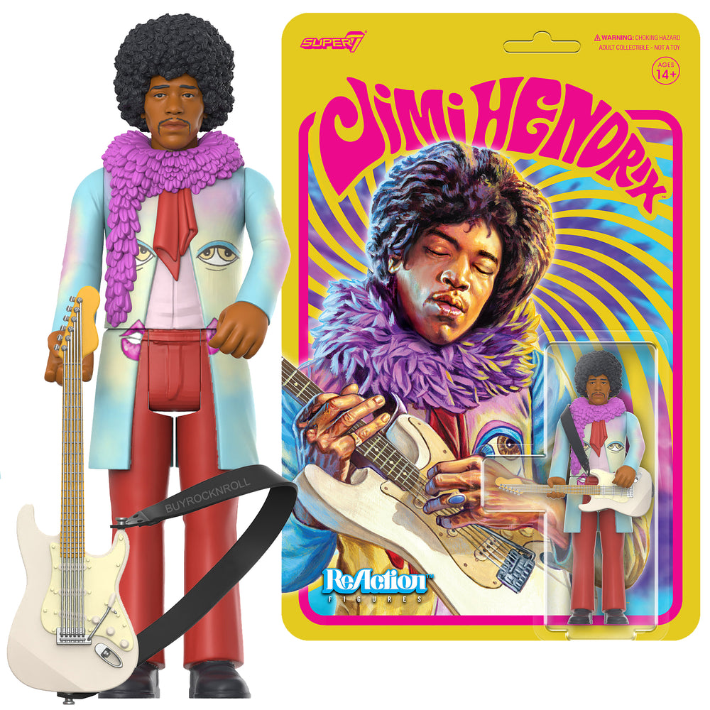 Jimi Hendrix Collectible 2023  Handpicked Super7 Are You Experienced Reaction Figure