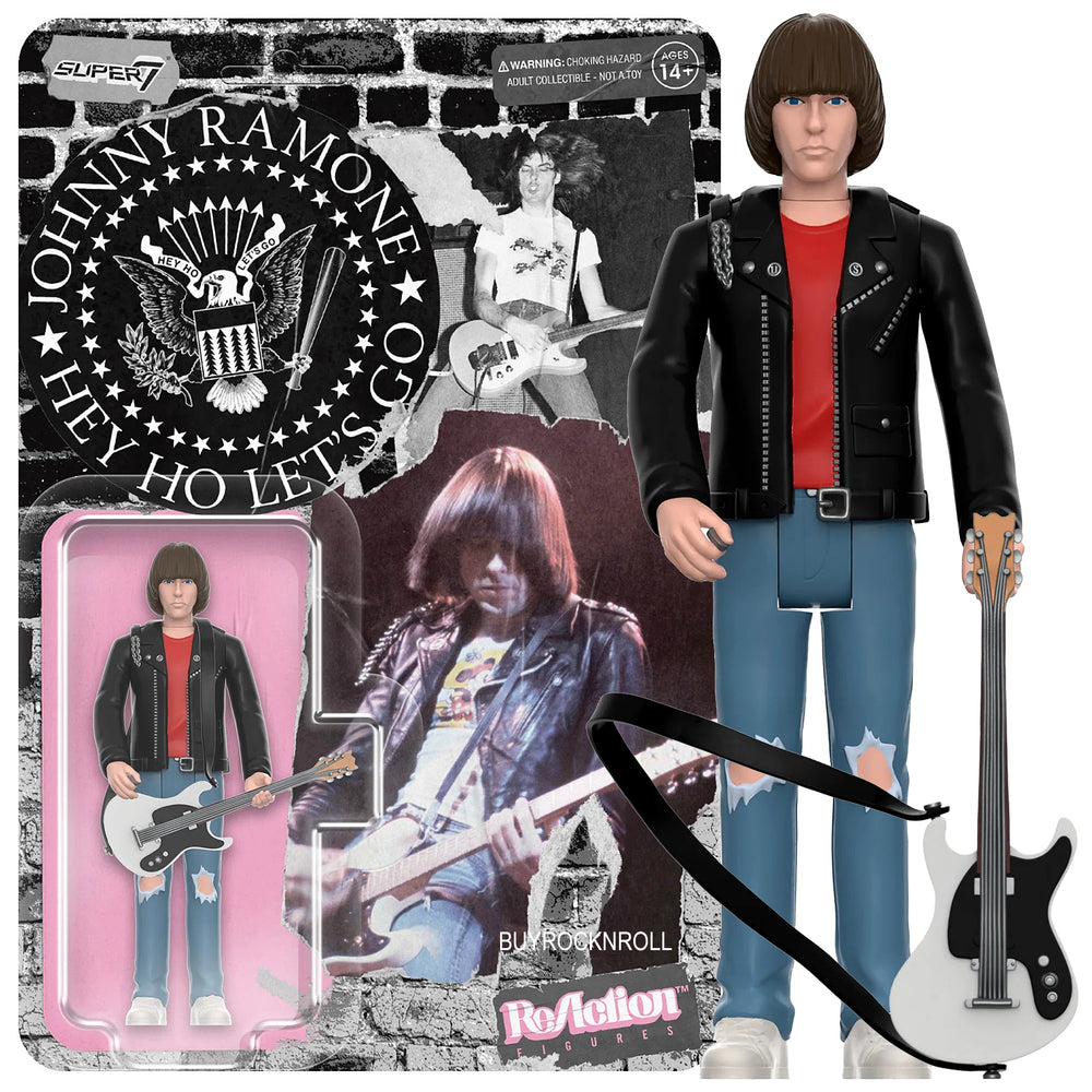 Ramones Collectible Handpicked Super7 Reaction Johnny Ramone Red Shirt Unpunched
