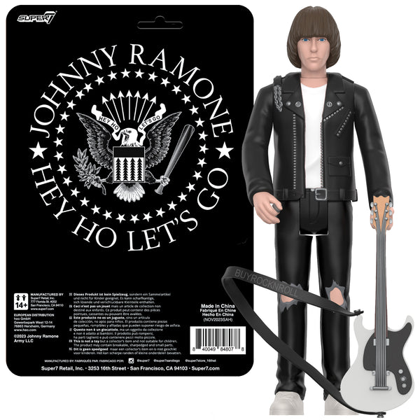 Ramones Collectible Super7 Reaction Johnny Ramone White Shirt Figure U ...
