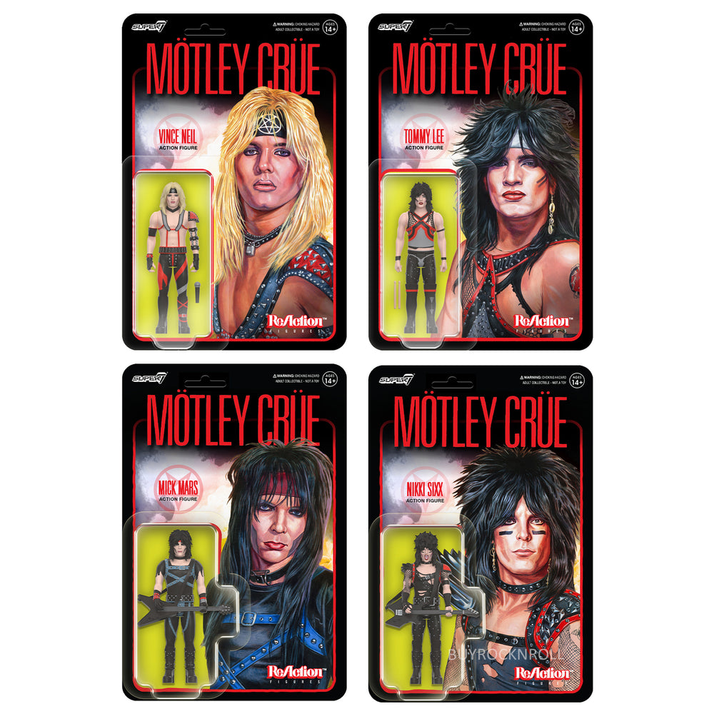 Motley Crue Collectible 2024 Handpicked Super7 Reaction Vince Neil Figure