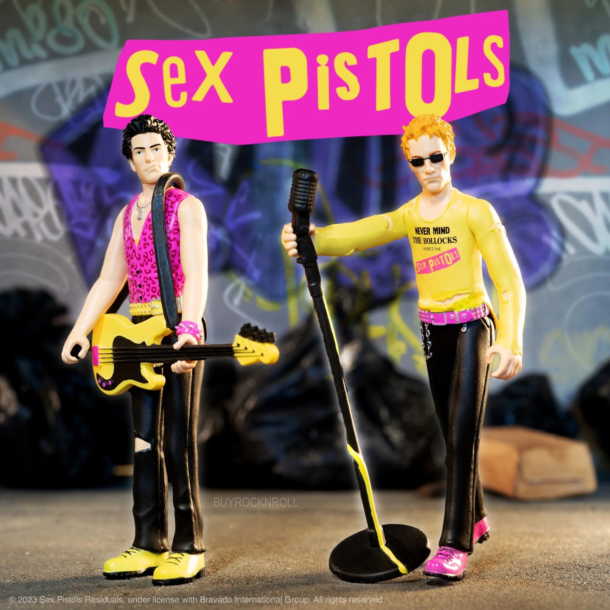 Sex Pistols 2023 Super7 Never Mind The Bollocks Reaction Figures Johnny Rotten Sid Viscious NM-MT