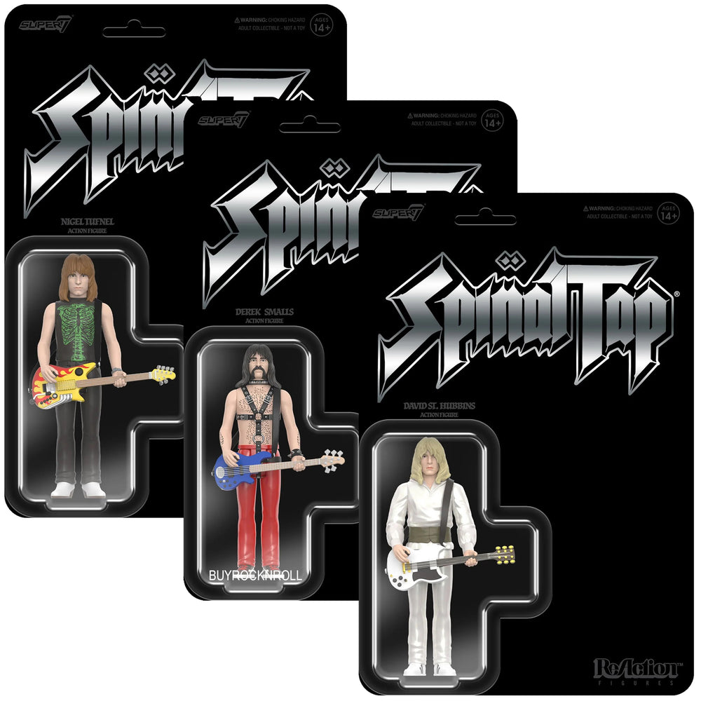 Spinal Tap ReAction Figures Wave 1 Derek Smalls, Nigel Tufnel, & David St. Hubbins