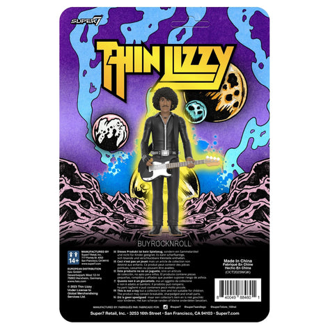 Thin Lizzy Collectible 2024 Super7 Phil Lynott (Black Leather) ReAction Figure NM-MT*