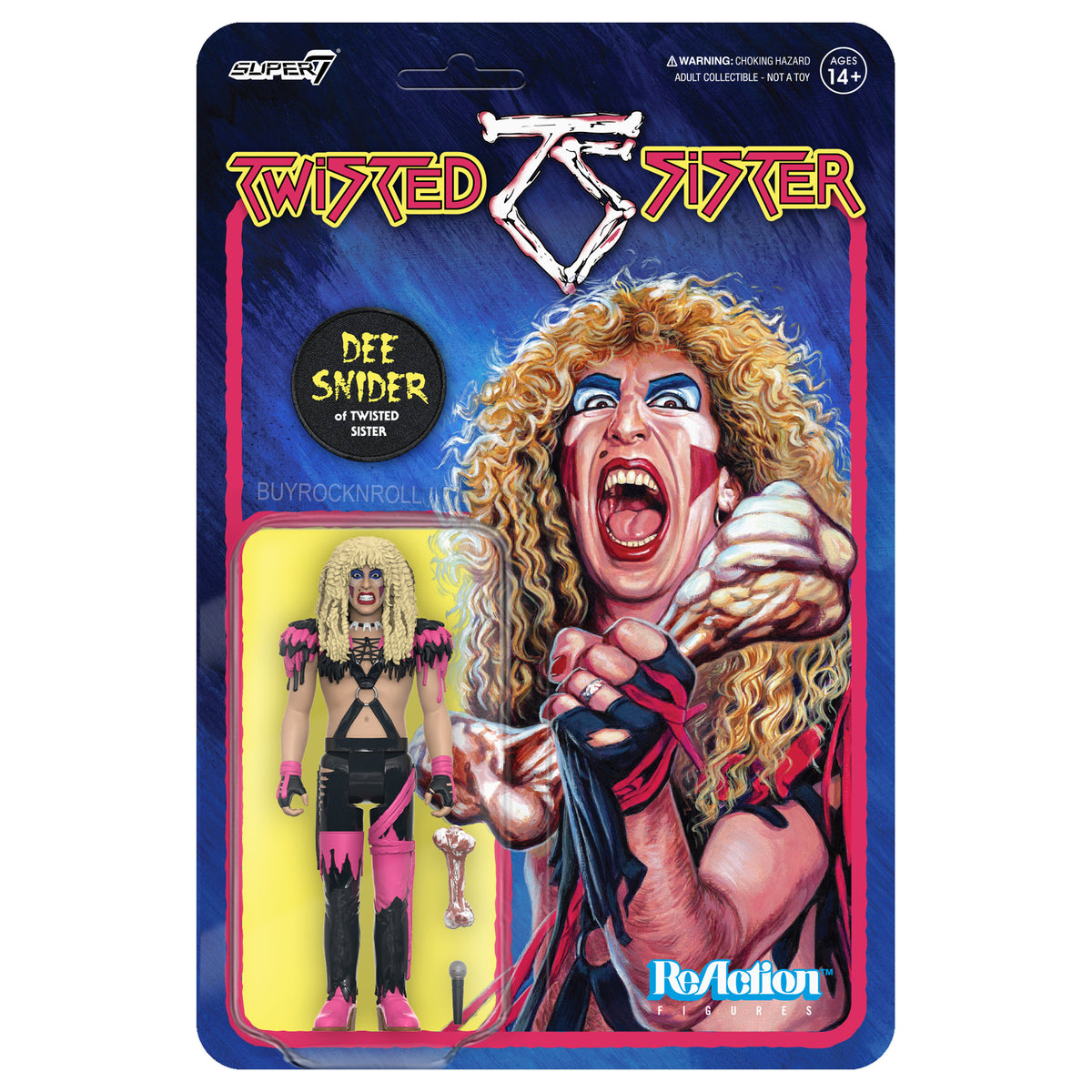 Twisted Sister Collectible 2023 Super7 Reaction Figure Dee Snider NM/MT