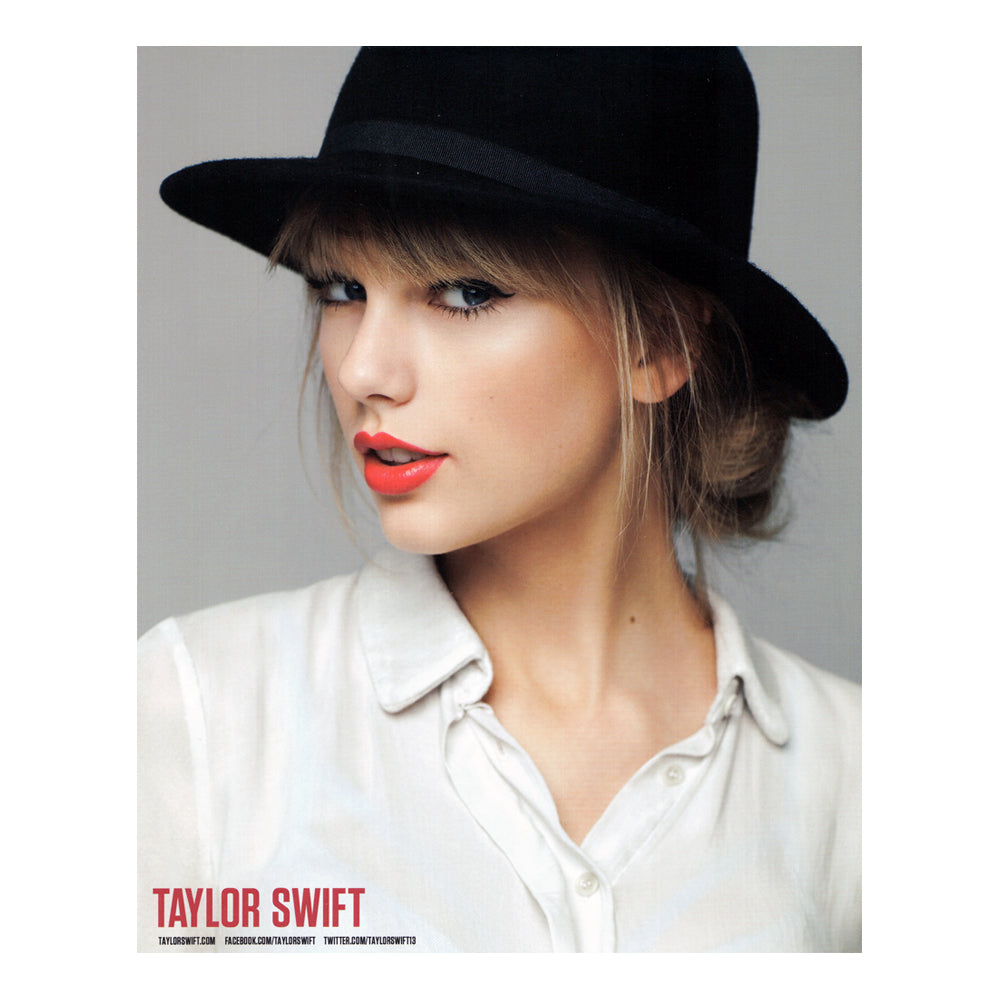 Taylor Swift Rare Collectible: 2012 Red Tour Black Hat 8x10 Photograph