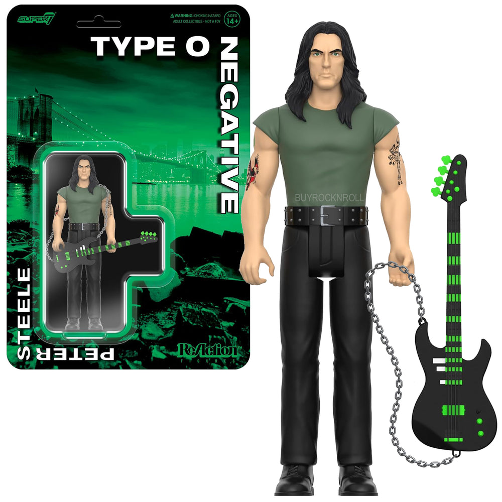 Type O Negative 2024 Super7 Exclusive Unpunched ReAction Peter Steele World Coming Down 25th Anniversary Figure