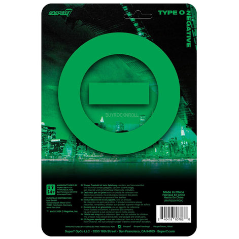 Type O Negative 2024 Super7 Exclusive Unpunched ReAction Peter Steele World Coming Down 25th Anniversary Figure