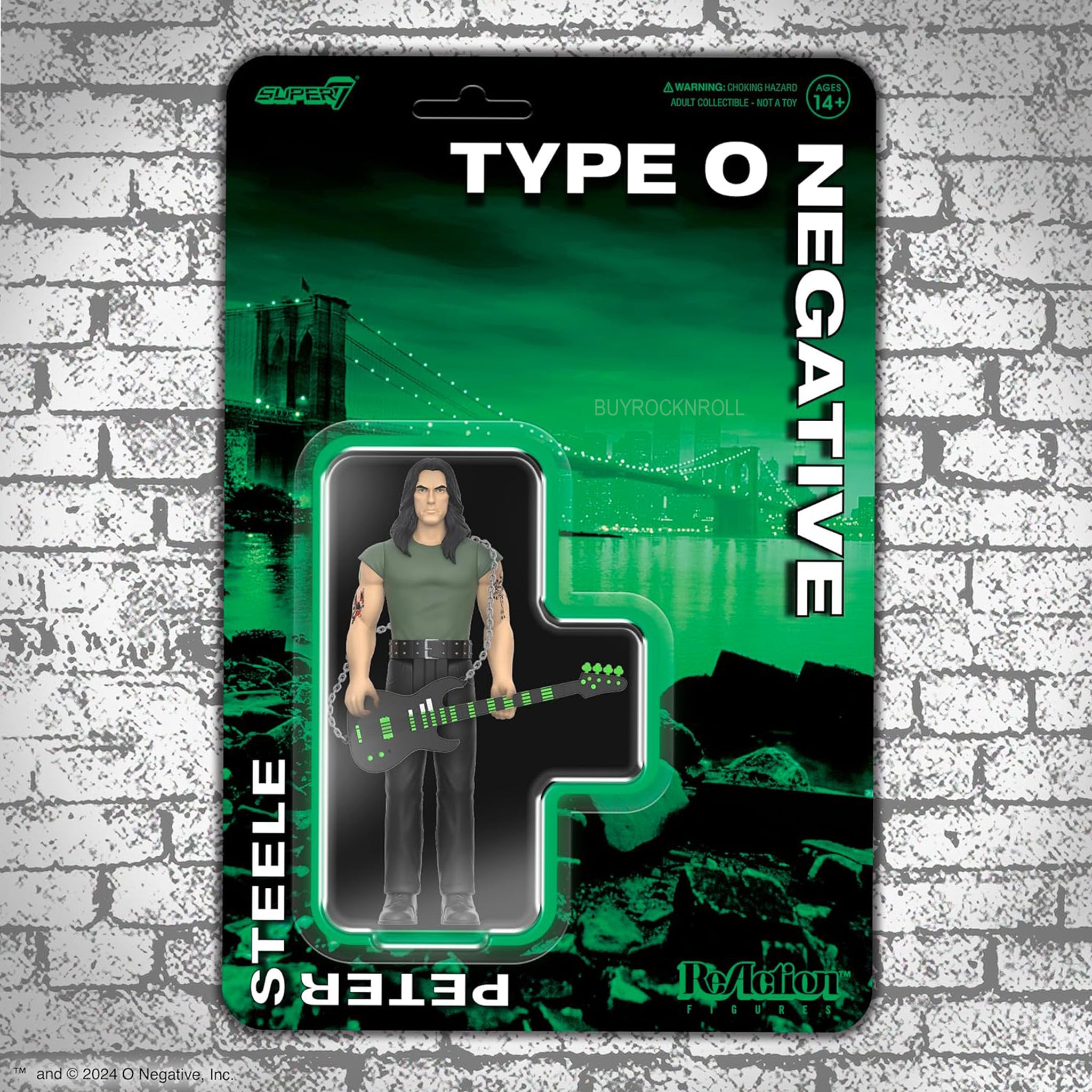Type O Negative 2024 Super7 Exclusive Unpunched ReAction Peter Steele World Coming Down 25th Anniversary Figure