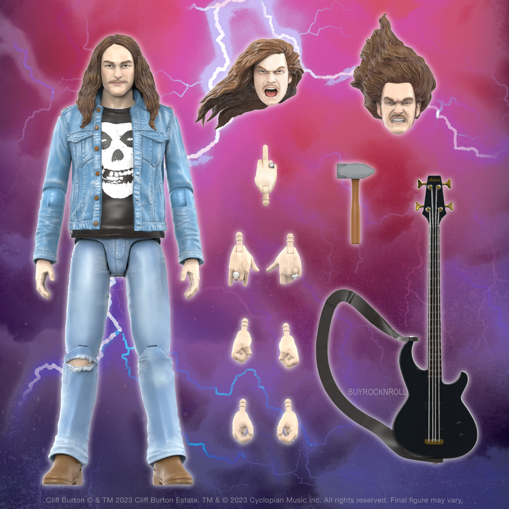 Metallica Collectible 2023 Handpicked Super7 ULTIMATES Cliff Burton 7" Figure