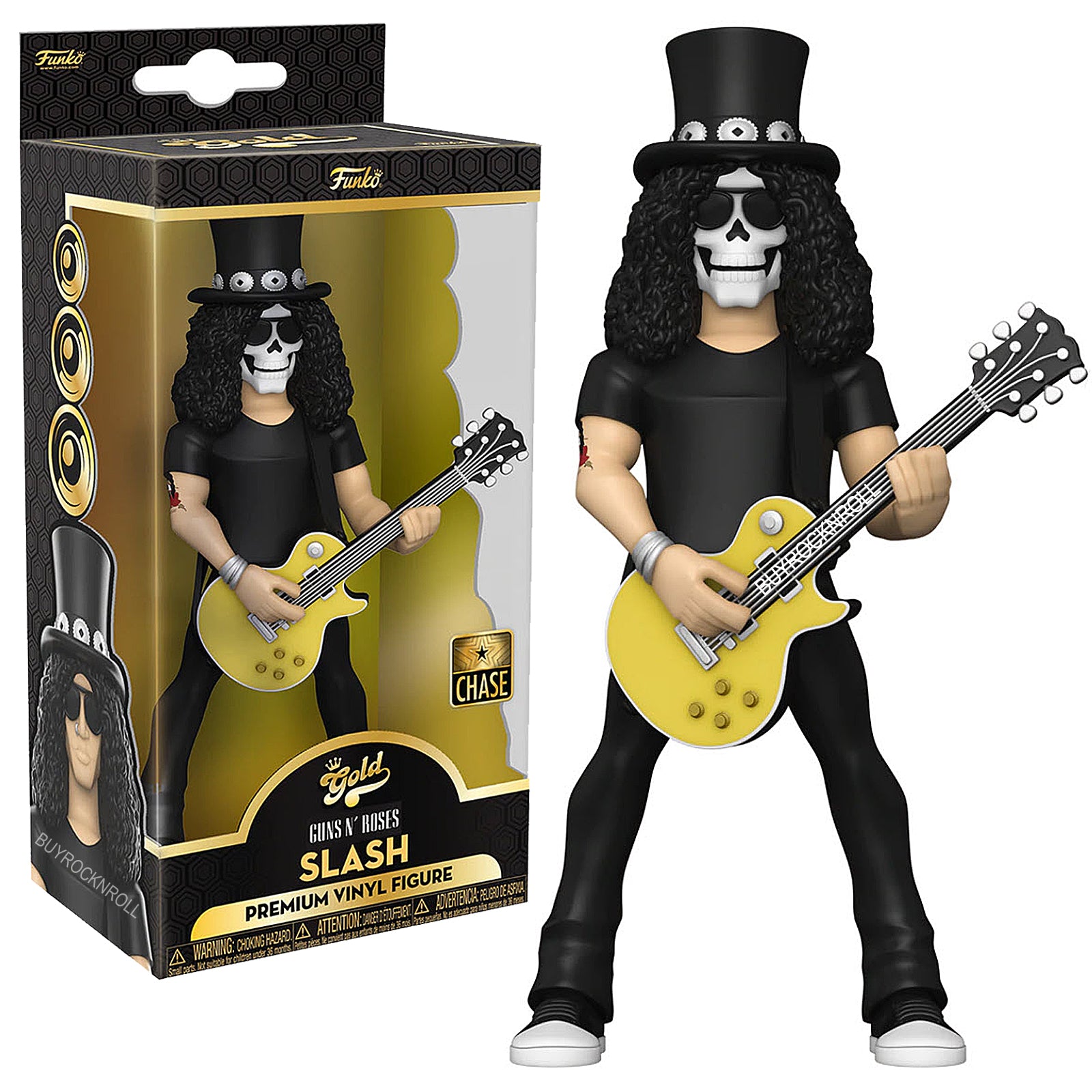 Guns N Roses Collectible 2022 Funko Premium Vinyl Gold Slash Figure & Chase 5