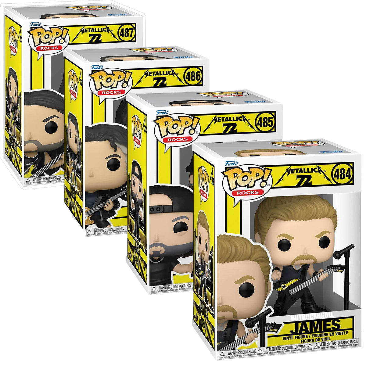 PRESALE- Metallica 2025 Funko POP! Rocks 72 Seasons Set #484 485 486 487 Wave 2 NM