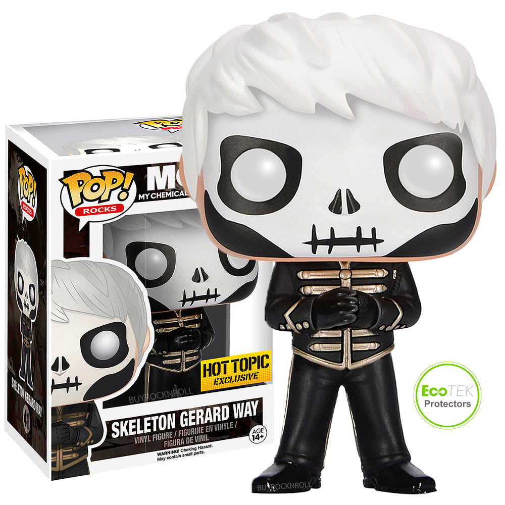 MCR 2015 Hot-Topic Exclusive Funko Pop Rocks Gerard Way Skeleton Figure #41