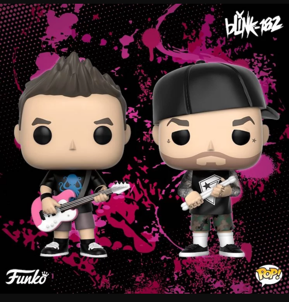 Blink 182 Collectible 2018 Funko Pop! Rocks #83 Mark Hoppus & #84 Travis Barker