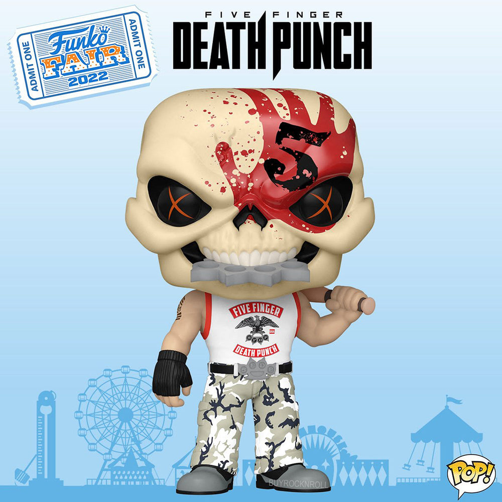 Five Finger Death Punch Collectible Funko 2022 POP Rocks FFDP Mascot Knucklehead Figure #260