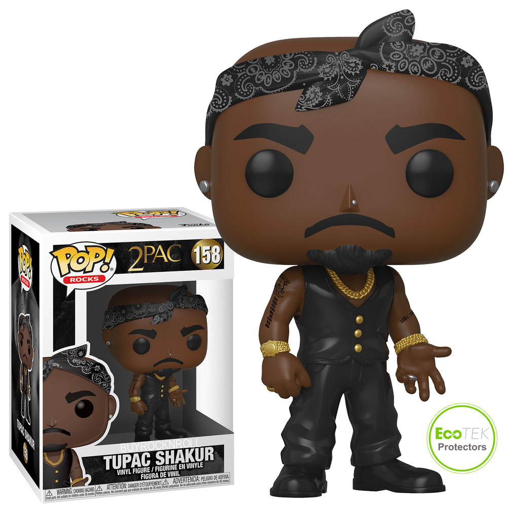Tupac Collectible 2019 Handpicked Funko Pop Rocks Vest Bandana Figure #158