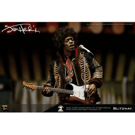 SOLD OUT! Jimi Hendrix Collectible 2020 Blitzway Premium UMS 1/6th Scale Action 12" Figure