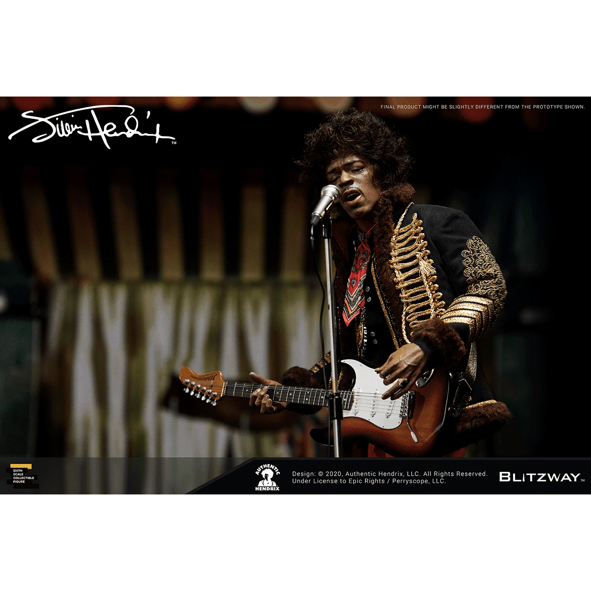 SOLD OUT! Jimi Hendrix Collectible 2020 Blitzway Premium UMS 1/6th Scale Action 12