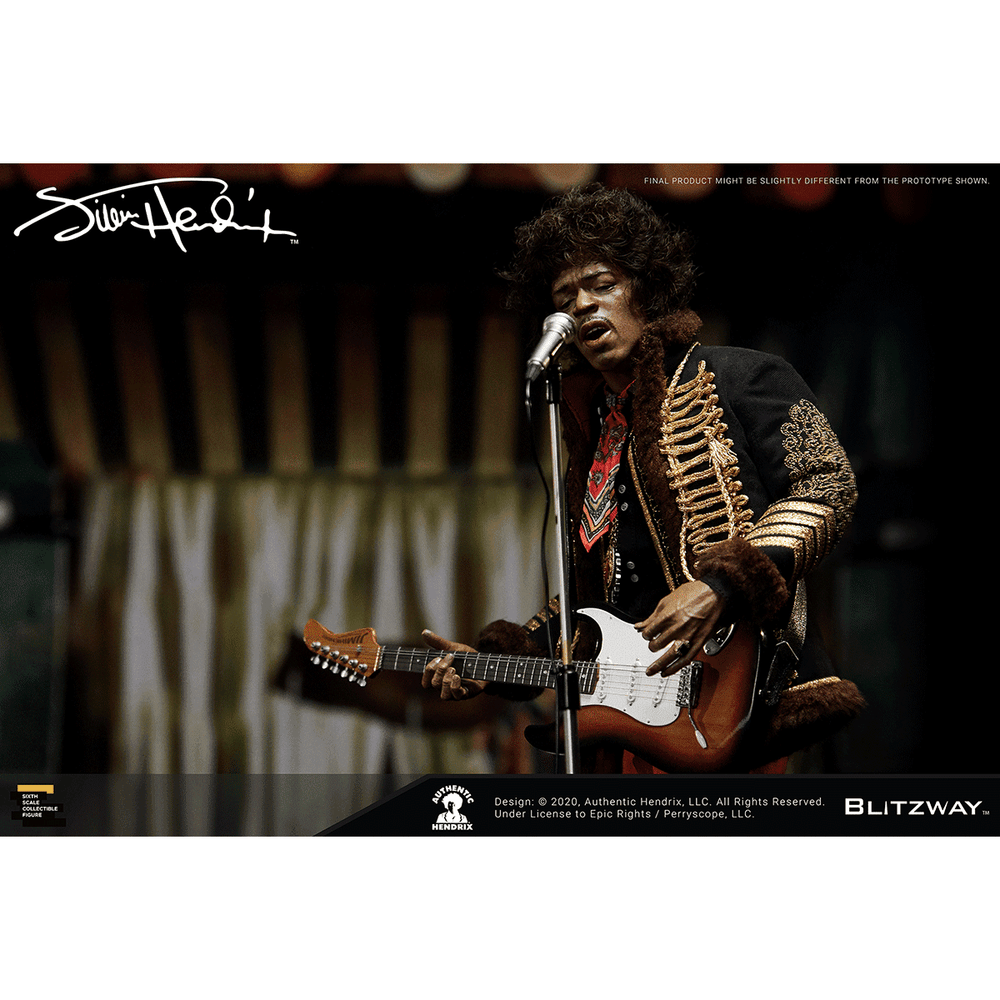 SOLD OUT! Jimi Hendrix Collectible 2020 Blitzway Premium UMS 1/6th Scale Action 12" Figure