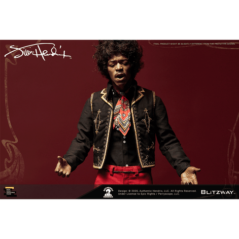 SOLD OUT! Jimi Hendrix Collectible 2020 Blitzway Premium UMS 1/6th Scale Action 12" Figure