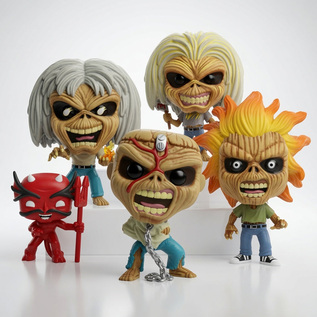 New 2018 Iron Maiden Funko Pop Rocks Set #143 #144 #145 #146 NM/MT Wave 1