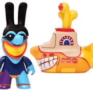 Beatles 2019 Titans 6.5 inch Smiling Yellow Submarine and 4.5 inch Blue Meanie