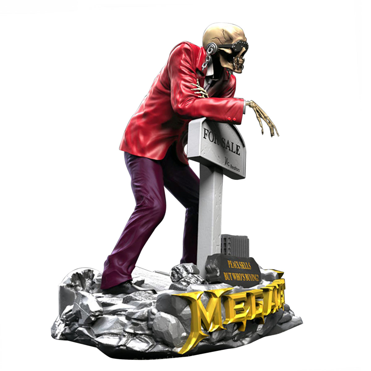 Megadeth 2017 KnuckleBonz Rock Iconz Vic Rattlehead "Peace Sells" Statue #262