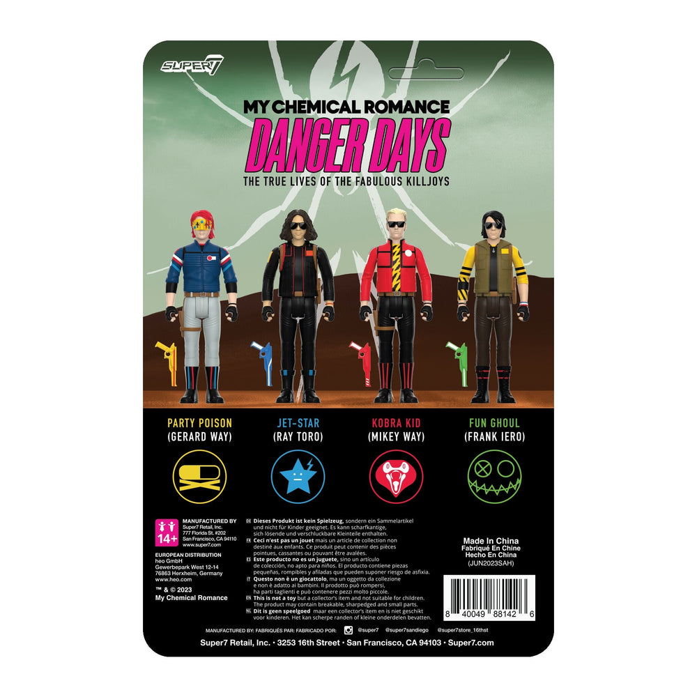 MCR 2023 Super7 Reaction Figure My Chemical Romance ReAction Figures Wave 1 Set - Danger Days