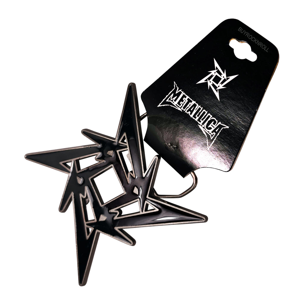 Metallica Rare Collectible 2005 New Ninja Star Classic Heavy Metal Belt Buckle