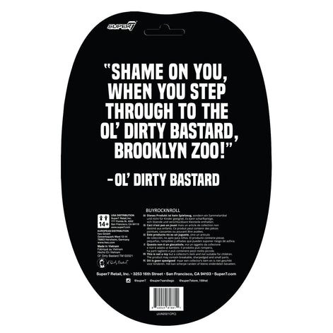 Archived - Ol' Dirty Bastard Collectible 2022 Super7 ODB Reaction Figure Brooklyn Zoo