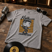 New Funko Pop Rocks Tees Elvis Jailhouse Rock Size L Deadstock T-Shirt