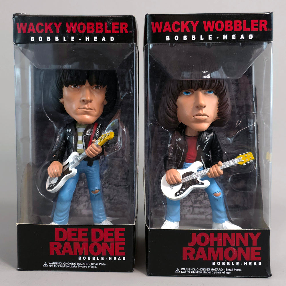 NEW Ramones Collectible 2010 Funko Dee Dee & Johnny Wacky Wobbler Set