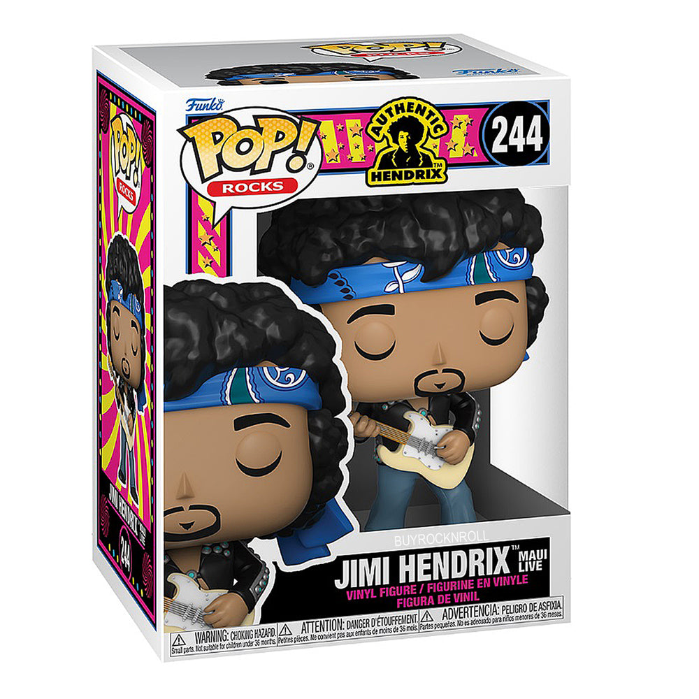 Jimi Hendrix Collectible 2021 Handpicked Funko Pop Rocks Maui Figure #244 in Stacks Protector