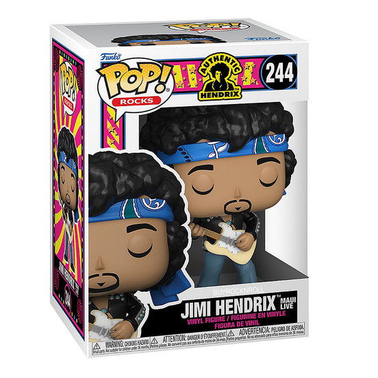 Jimi Hendrix Collectible 2021 Handpicked Funko Pop Rocks Maui Figure #244 in Stacks Protector