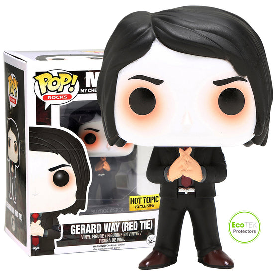 MCR Funko Pop Rocks Hot Topic My Chemical Romance Gerard Way Red Tie #47 GD/EX