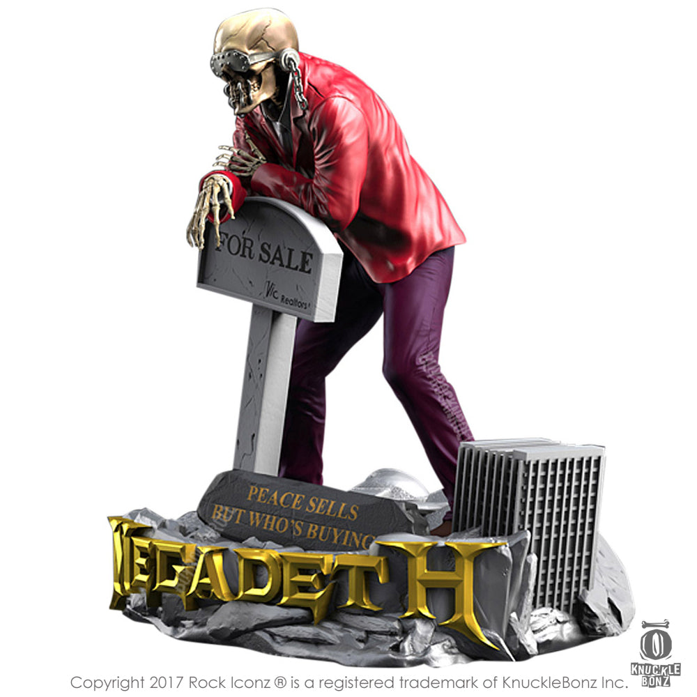 Megadeth 2017 KnuckleBonz Rock Iconz Vic Rattlehead "Peace Sells" Statue #262