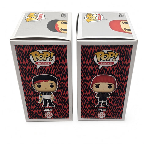 Twenty One Pilots 2021 Stressed Out Funko Pop Rocks Josh #226 & Tyler #227 Figure Set
