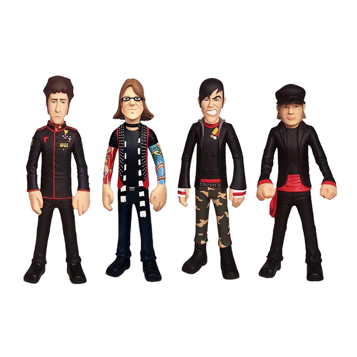 2006 Fall Out Boy Sota Toys Band Figure Set-Spencer Gifts Edition Worn Packaging
