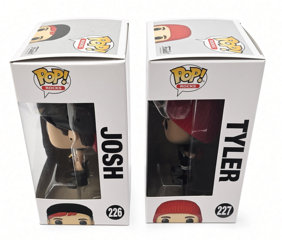 Twenty One Pilots 2021 Stressed Out Funko Pop Rocks Josh #226 & Tyler #227 Figure Set