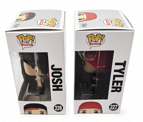 Twenty One Pilots 2021 Stressed Out Funko Pop Rocks Josh #226 & Tyler #227 Figure Set
