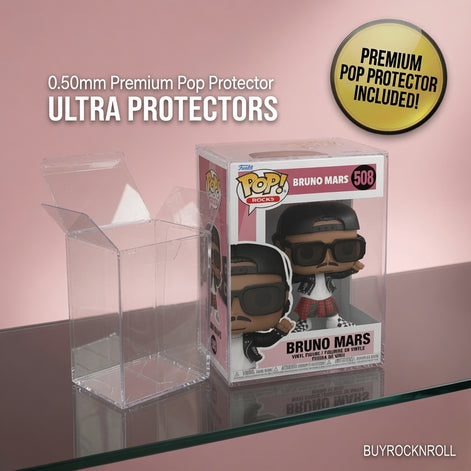 Bruno Mars Funko Pop Rocks #508 APT Ensemble NM/MT in 0.50 mm Premium Protector