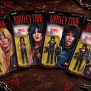 Motley Crue 2023 Collectible Super7 Reaction Wave 1 Figure Set NM/NT Unpunched Cards