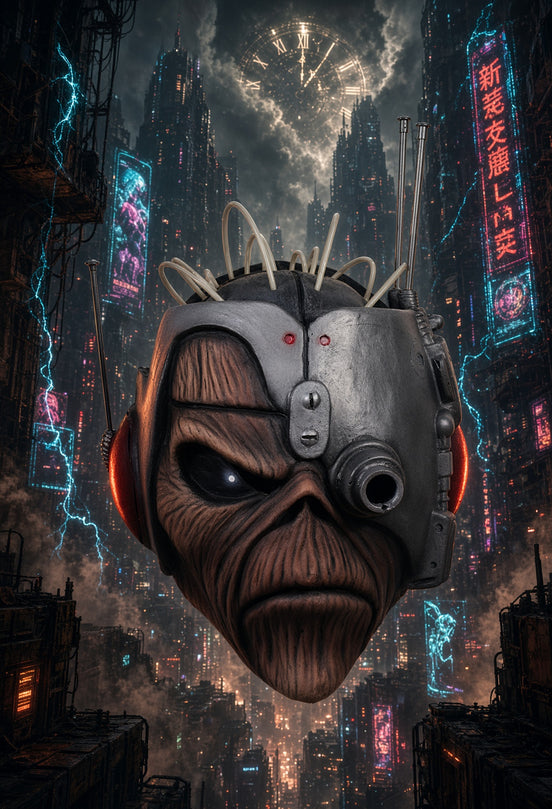 Iron Maiden Collectible 2018 Trick Or Treat Studios Somewhere In Time Eddie Mask