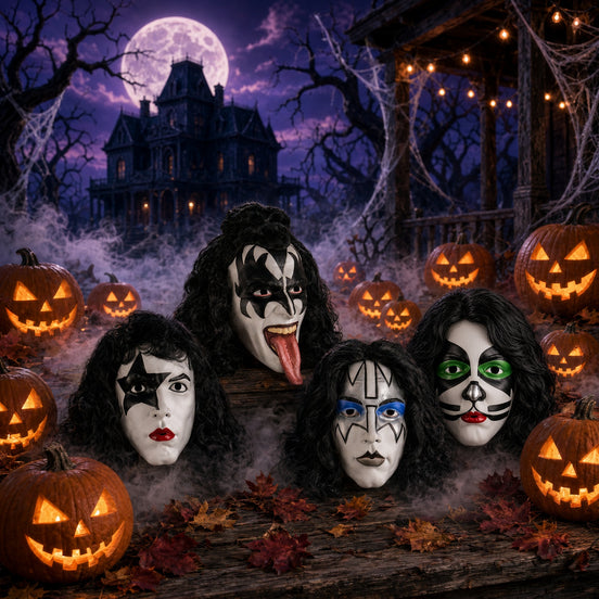 KISS Collectible 2023 Trick Or Treat Studios Deluxe Injection Mask Set of 4