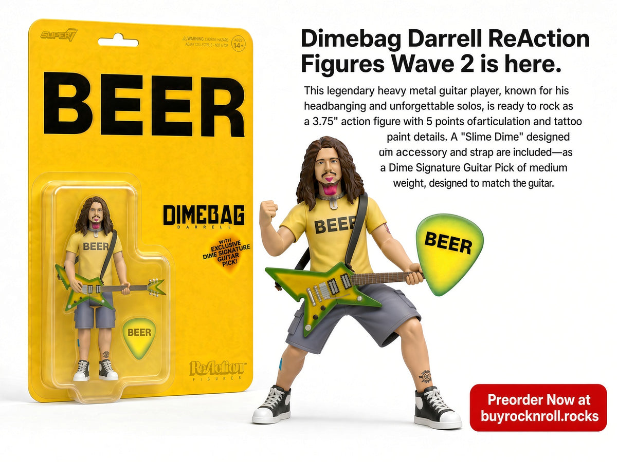 Preorder New Dimebag Darrell NM/MT Unpunched 2026 Super7 Reaction