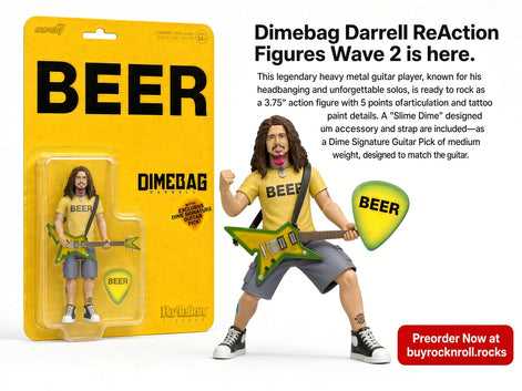 Preorder New Dimebag Darrell NM/MT Unpunched 2026 Super7 Reaction