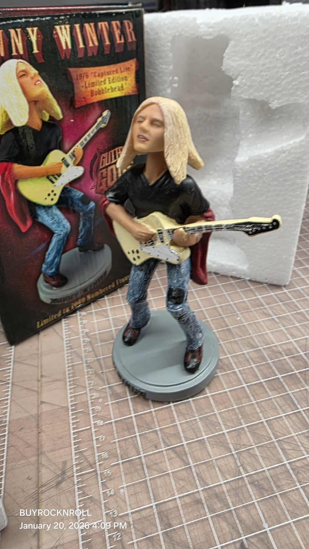 Johnny Winter 2013 Guitar Gods "1976 Captured Live" Bobblehead